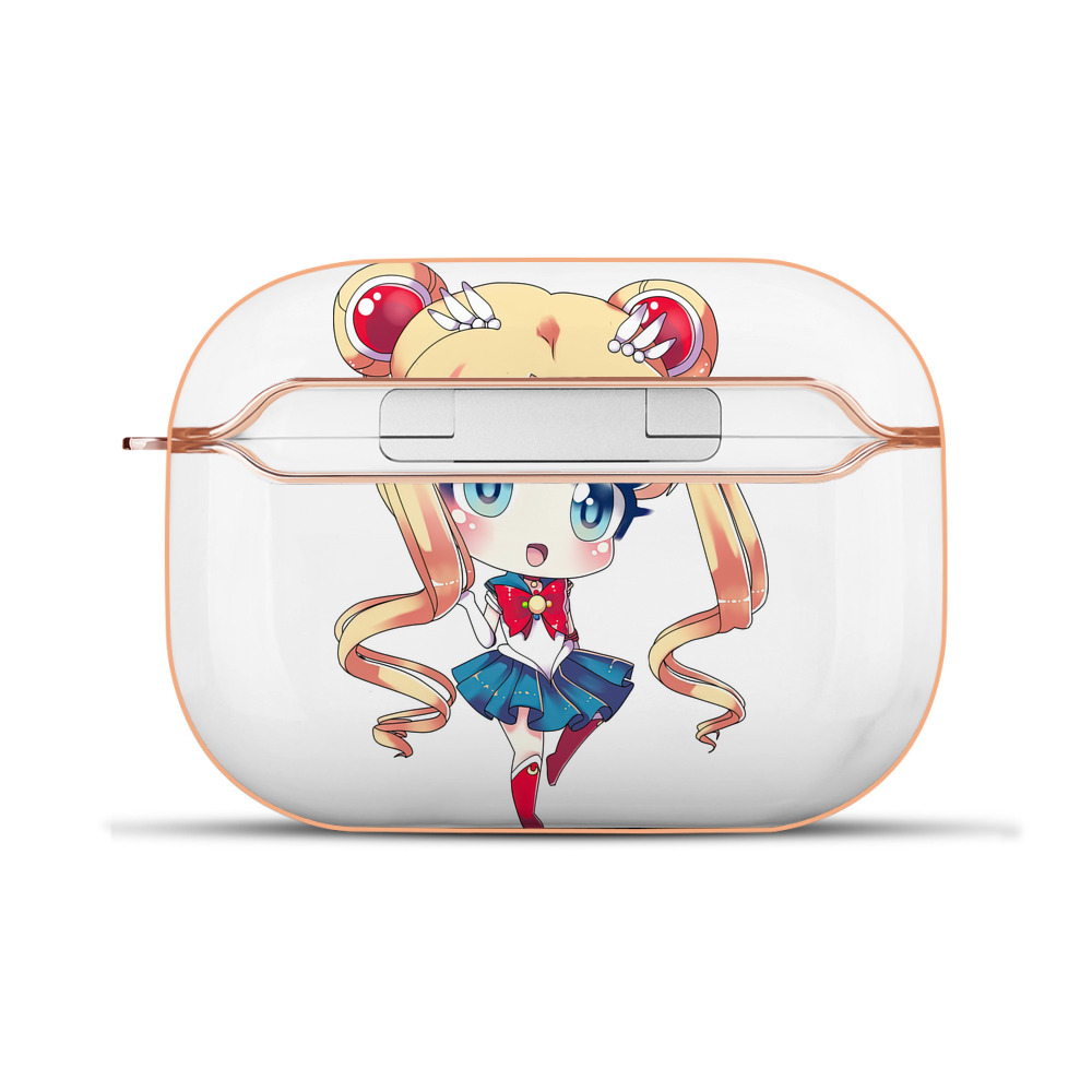 （画像用） 美少女戦士セーラームーン 月野 うさぎ つきの うさぎ Sailor Moon Tsukino Usagi 【AirPods Pro用】ハードシェル保護ケース｜耐衝撃・防指紋・カラビナ付き商品仕様