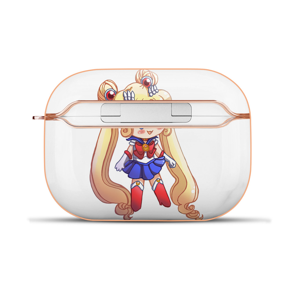 （画像用） 美少女戦士セーラームーン 月野 うさぎ つきの うさぎ Sailor Moon Tsukino Usagi 【AirPods Pro用】ハードシェル保護ケース｜耐衝撃・防指紋・カラビナ付き商品仕様