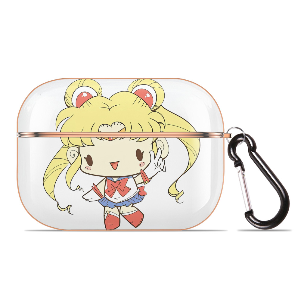 （画像用） 美少女戦士セーラームーン 月野 うさぎ つきの うさぎ Sailor Moon Tsukino Usagi 【AirPods Pro用】ハードシェル保護ケース｜耐衝撃・防指紋・カラビナ付き商品仕様