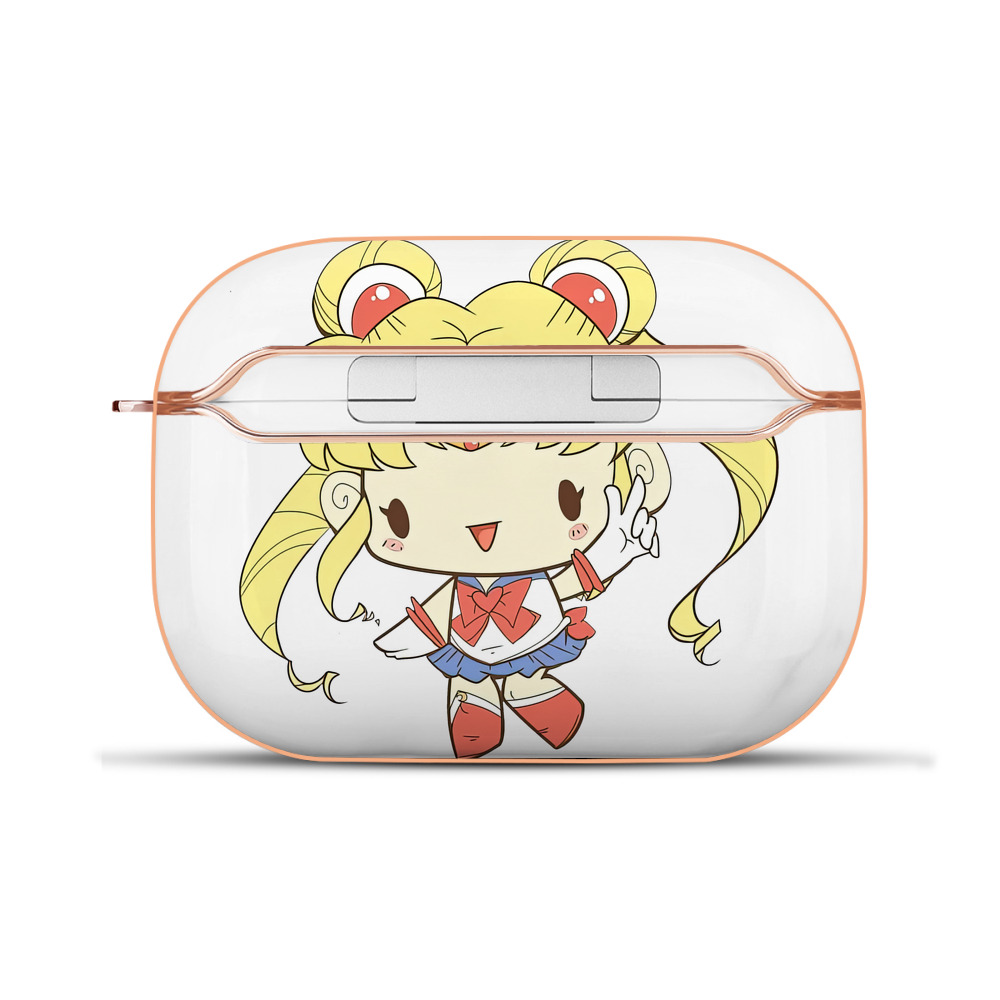 （画像用） 美少女戦士セーラームーン 月野 うさぎ つきの うさぎ Sailor Moon Tsukino Usagi 【AirPods Pro用】ハードシェル保護ケース｜耐衝撃・防指紋・カラビナ付き商品仕様