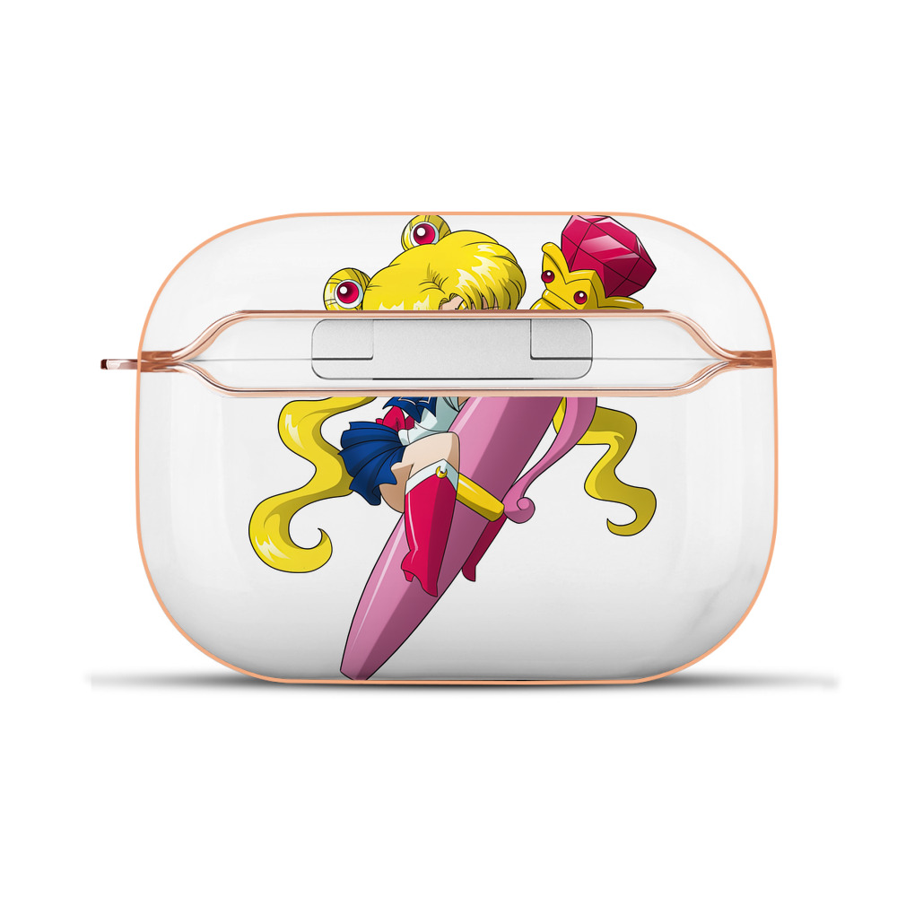 （画像用） 美少女戦士セーラームーン 月野 うさぎ つきの うさぎ Sailor Moon Tsukino Usagi 【AirPods Pro用】ハードシェル保護ケース｜耐衝撃・防指紋・カラビナ付き商品仕様