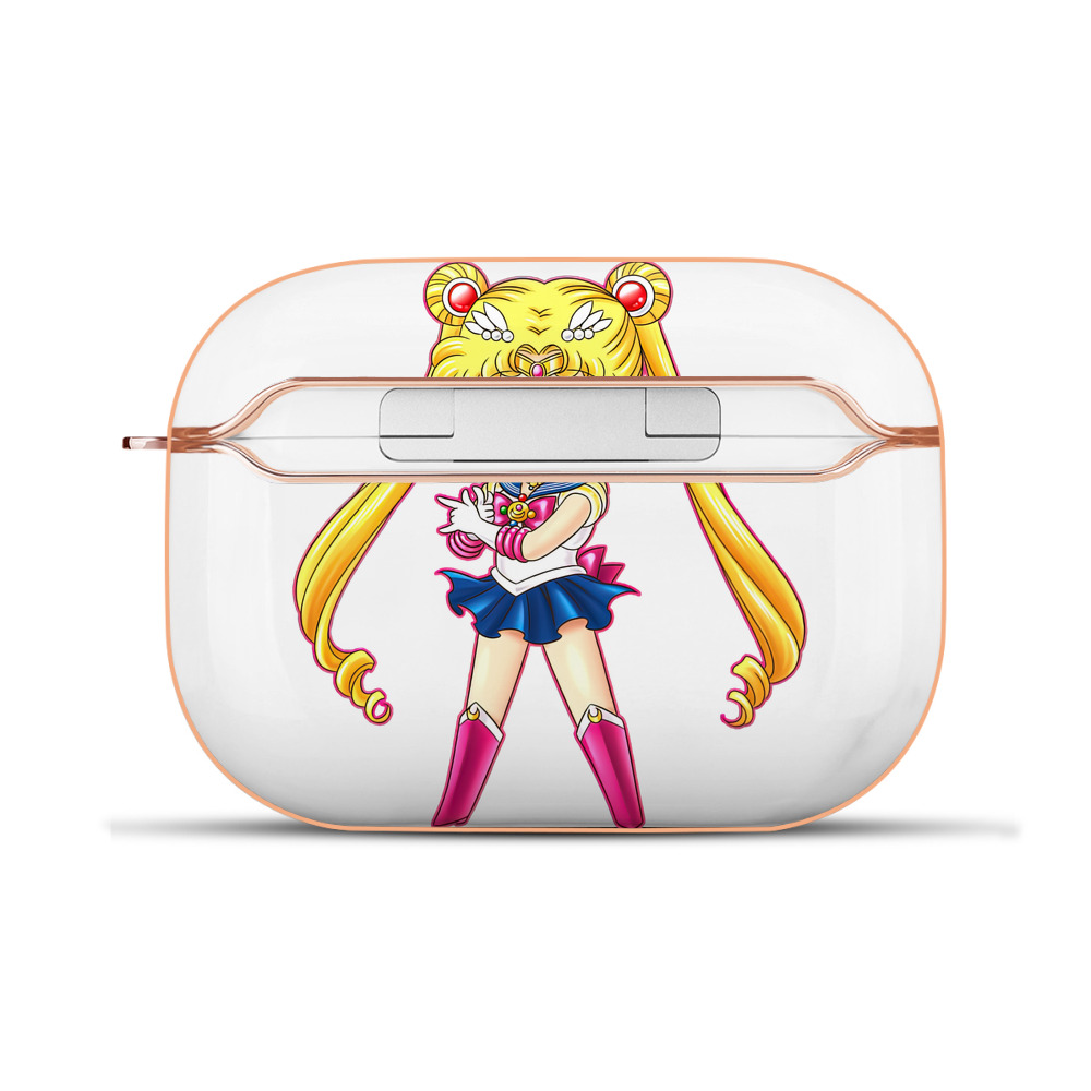 （画像用） 美少女戦士セーラームーン 月野 うさぎ つきの うさぎ Sailor Moon Tsukino Usagi 【AirPods Pro用】ハードシェル保護ケース｜耐衝撃・防指紋・カラビナ付き商品仕様