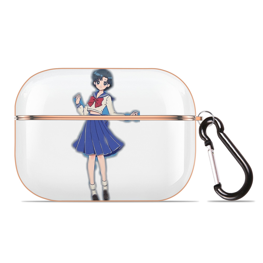 （画像用） 美少女戦士セーラームーン 水野 亜美 みずの あみ Sailor Moon Mizuno Ami 【AirPods Pro用】ハードシェル保護ケース｜耐衝撃・防指紋・カラビナ付き商品仕様