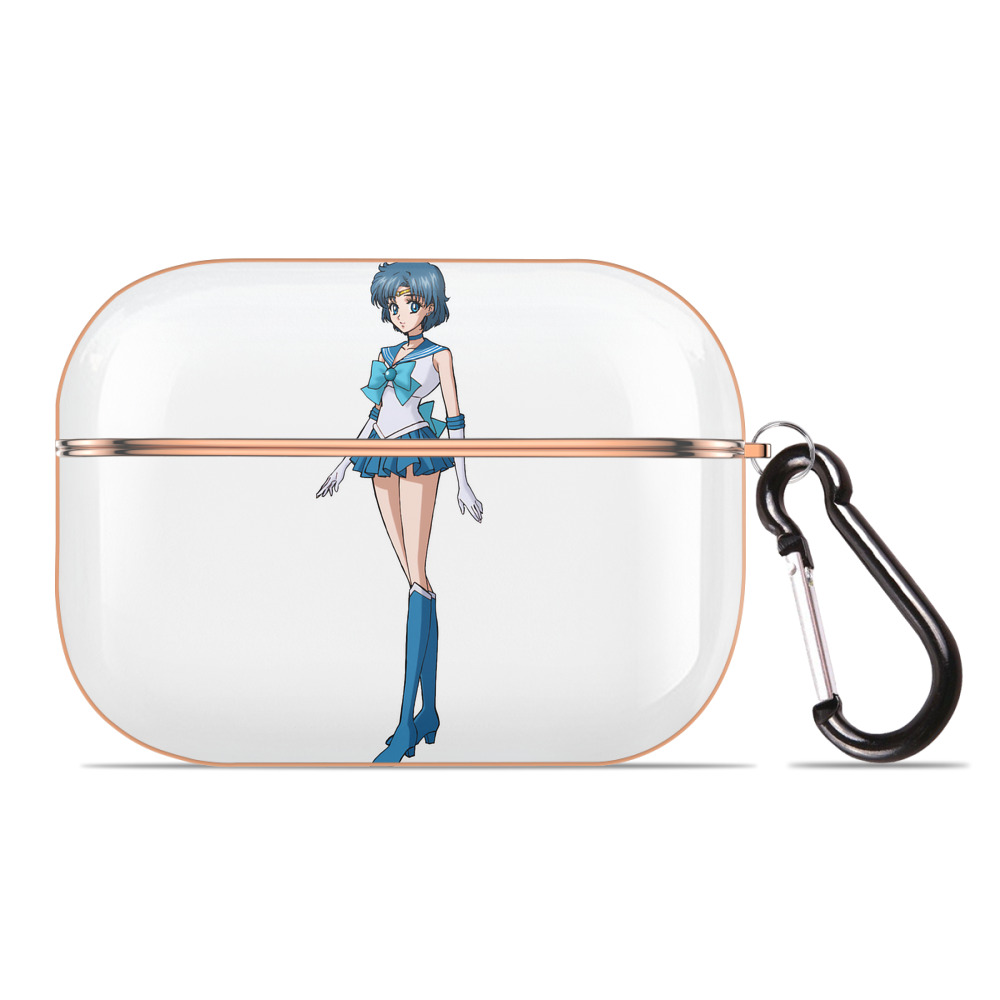 （画像用） 美少女戦士セーラームーン 水野 亜美 みずの あみ Sailor Moon Mizuno Ami 【AirPods Pro用】ハードシェル保護ケース｜耐衝撃・防指紋・カラビナ付き商品仕様