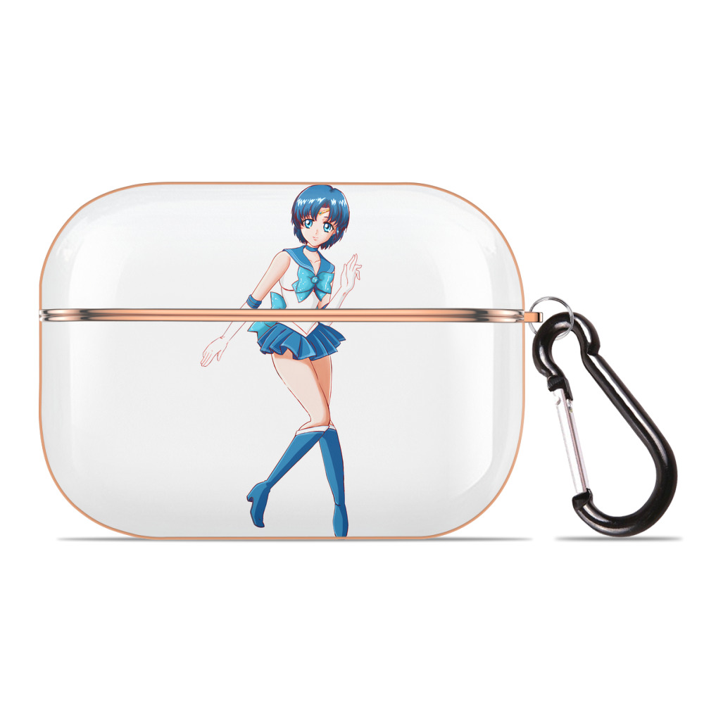 （画像用） 美少女戦士セーラームーン 水野 亜美 みずの あみ Sailor Moon Mizuno Ami 【AirPods Pro用】ハードシェル保護ケース｜耐衝撃・防指紋・カラビナ付き商品仕様