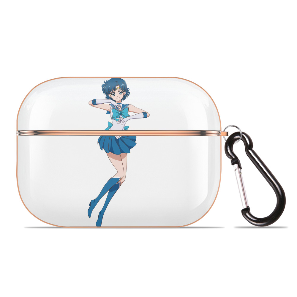 （画像用） 美少女戦士セーラームーン 水野 亜美 みずの あみ Sailor Moon Mizuno Ami 【AirPods Pro用】ハードシェル保護ケース｜耐衝撃・防指紋・カラビナ付き商品仕様