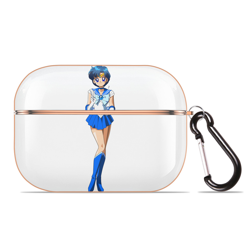 （画像用） 美少女戦士セーラームーン 水野 亜美 みずの あみ Sailor Moon Mizuno Ami 【AirPods Pro用】ハードシェル保護ケース｜耐衝撃・防指紋・カラビナ付き商品仕様