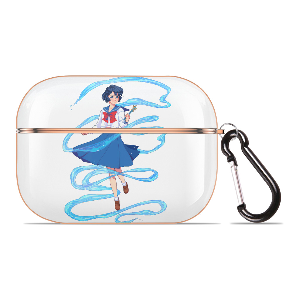 （画像用） 美少女戦士セーラームーン 水野 亜美 みずの あみ Sailor Moon Mizuno Ami 【AirPods Pro用】ハードシェル保護ケース｜耐衝撃・防指紋・カラビナ付き商品仕様