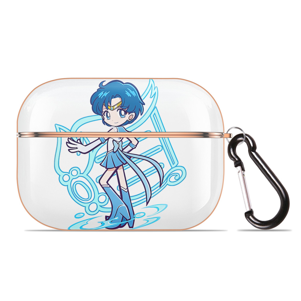（画像用） 美少女戦士セーラームーン 水野 亜美 みずの あみ Sailor Moon Mizuno Ami 【AirPods Pro用】ハードシェル保護ケース｜耐衝撃・防指紋・カラビナ付き商品仕様