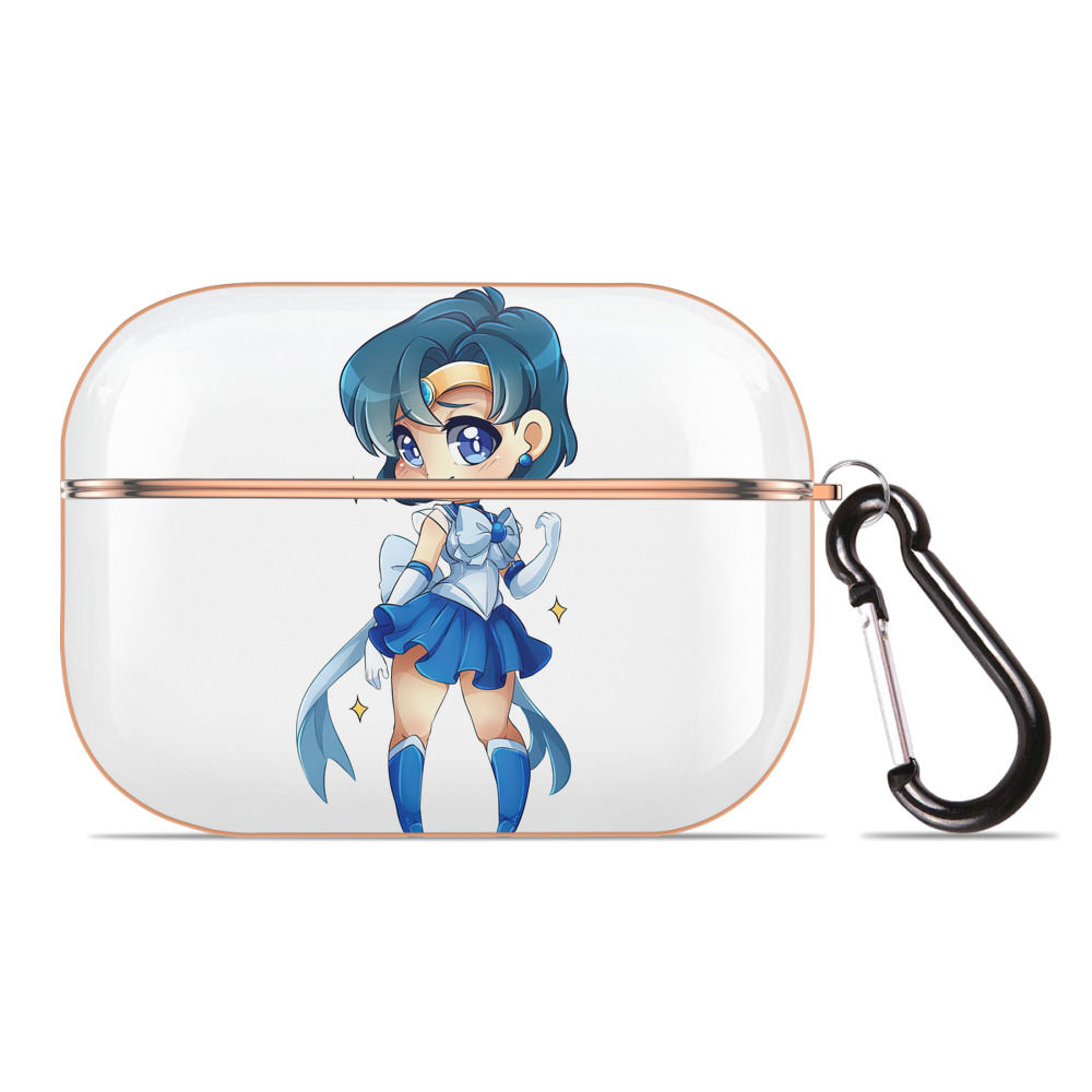 （画像用） 美少女戦士セーラームーン 水野 亜美 みずの あみ Sailor Moon Mizuno Ami 【AirPods Pro用】ハードシェル保護ケース｜耐衝撃・防指紋・カラビナ付き商品仕様