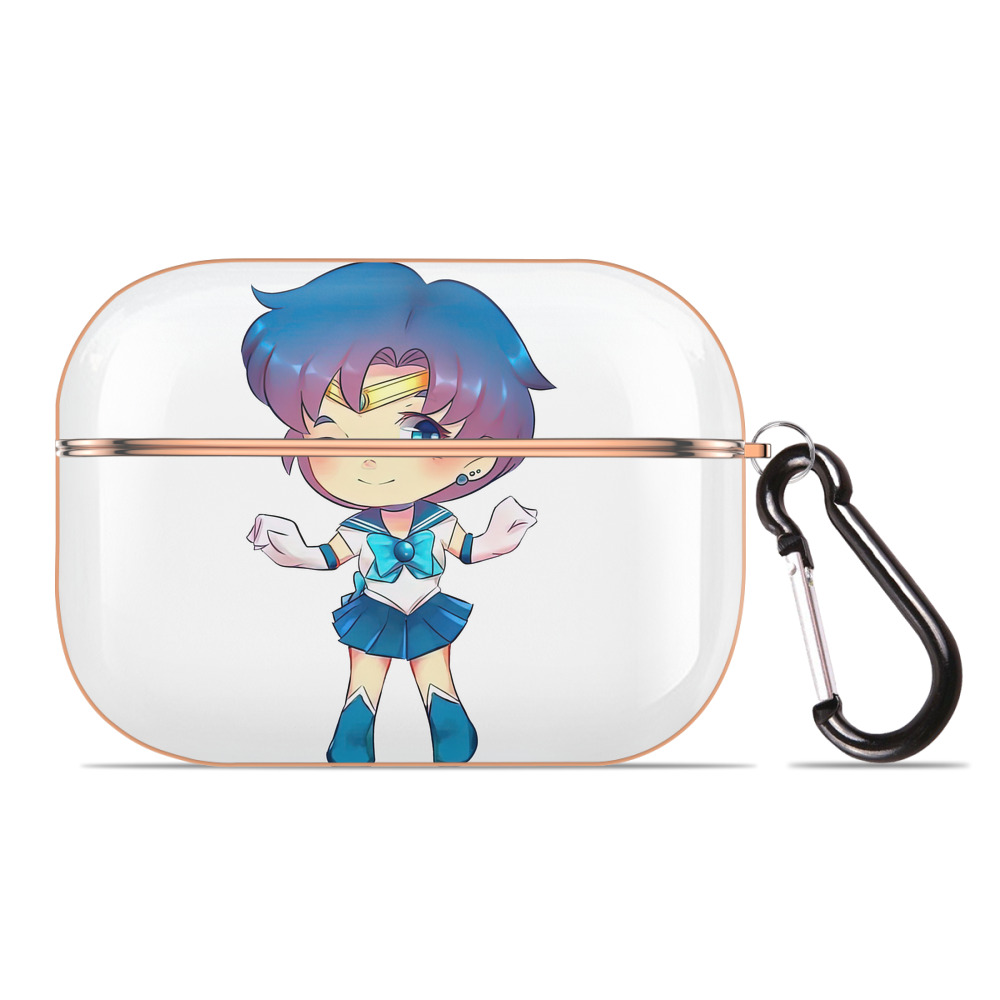（画像用） 美少女戦士セーラームーン 水野 亜美 みずの あみ Sailor Moon Mizuno Ami 【AirPods Pro用】ハードシェル保護ケース｜耐衝撃・防指紋・カラビナ付き商品仕様