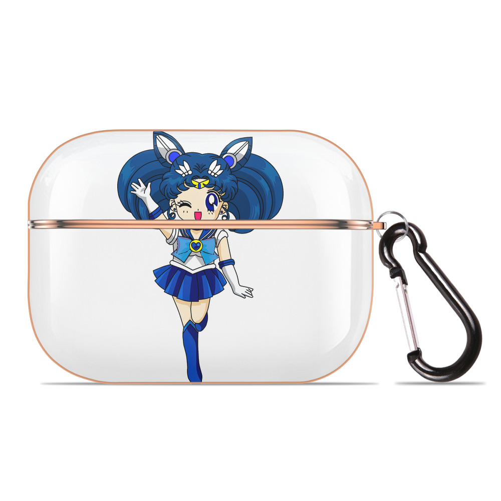 （画像用） 美少女戦士セーラームーン 水野 亜美 みずの あみ Sailor Moon Mizuno Ami 【AirPods Pro用】ハードシェル保護ケース｜耐衝撃・防指紋・カラビナ付き商品仕様