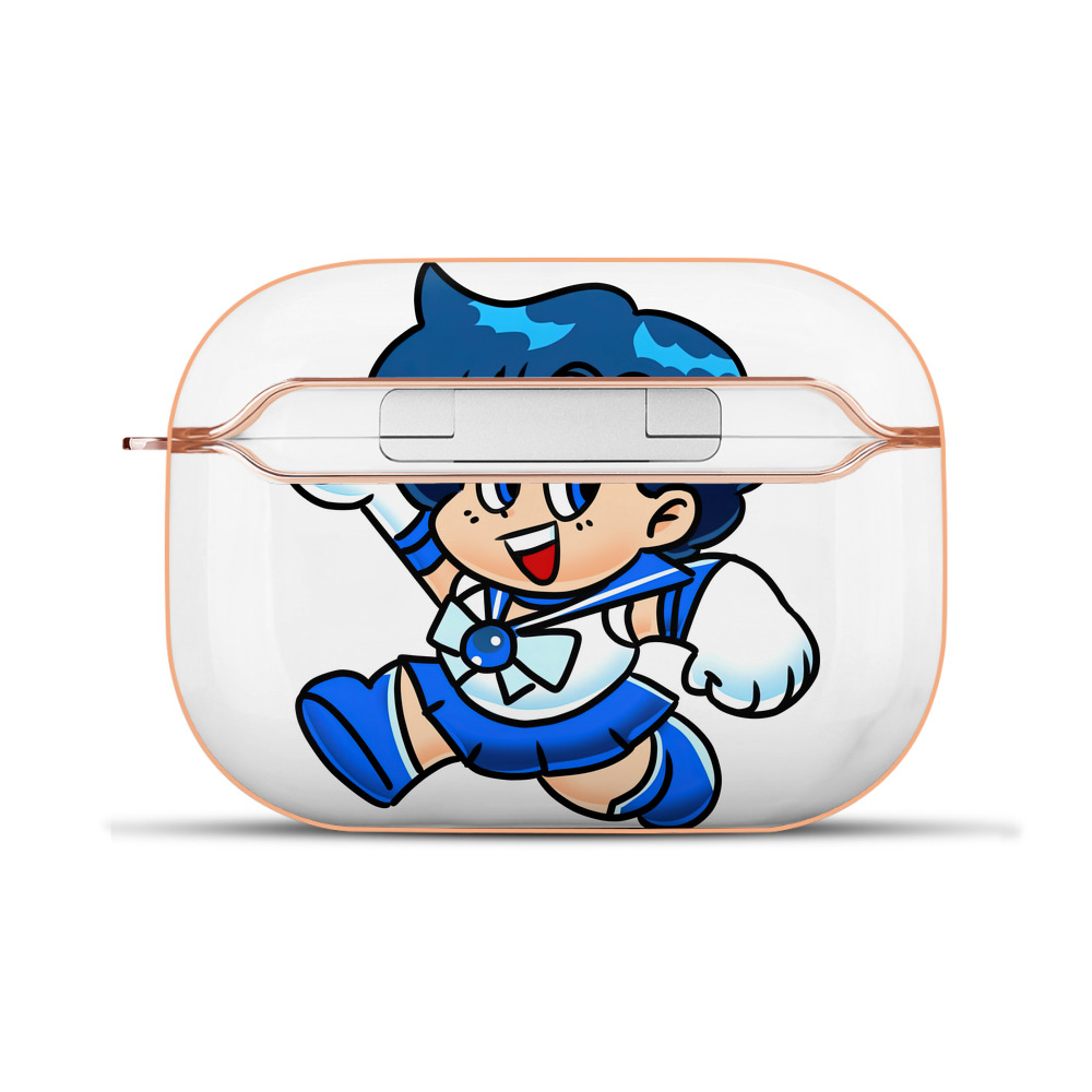 （画像用） 美少女戦士セーラームーン 水野 亜美 みずの あみ Sailor Moon Mizuno Ami 【AirPods Pro用】ハードシェル保護ケース｜耐衝撃・防指紋・カラビナ付き商品仕様