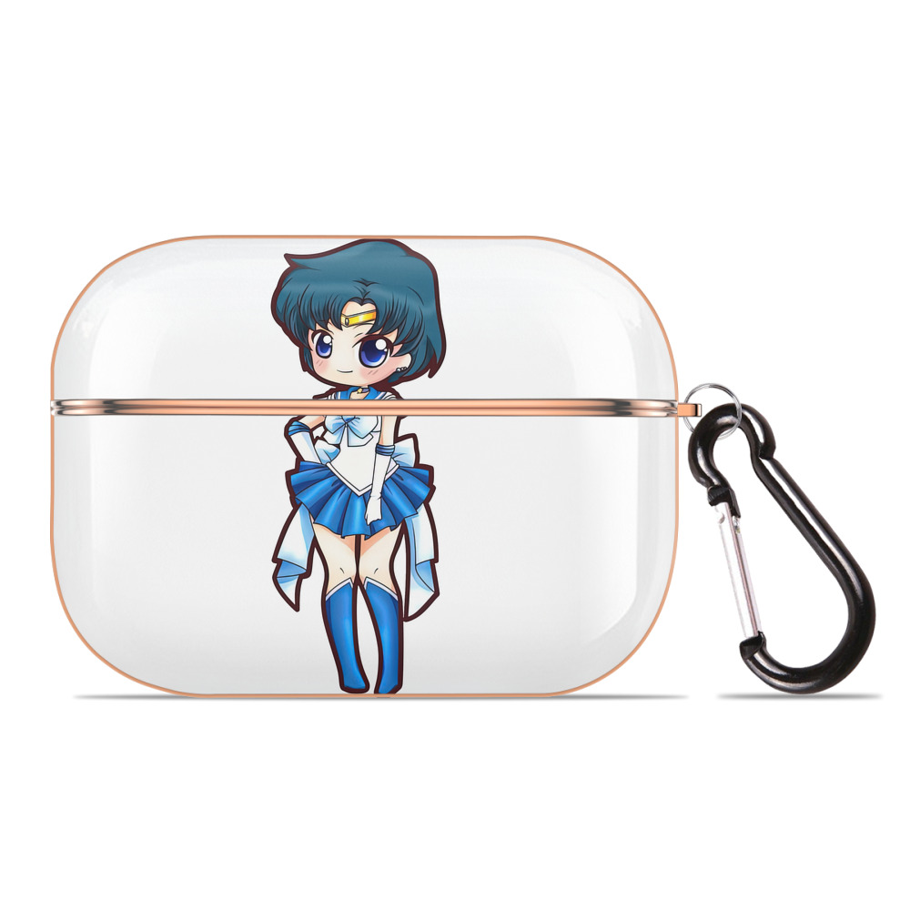 （画像用） 美少女戦士セーラームーン 水野 亜美 みずの あみ Sailor Moon Mizuno Ami 【AirPods Pro用】ハードシェル保護ケース｜耐衝撃・防指紋・カラビナ付き商品仕様
