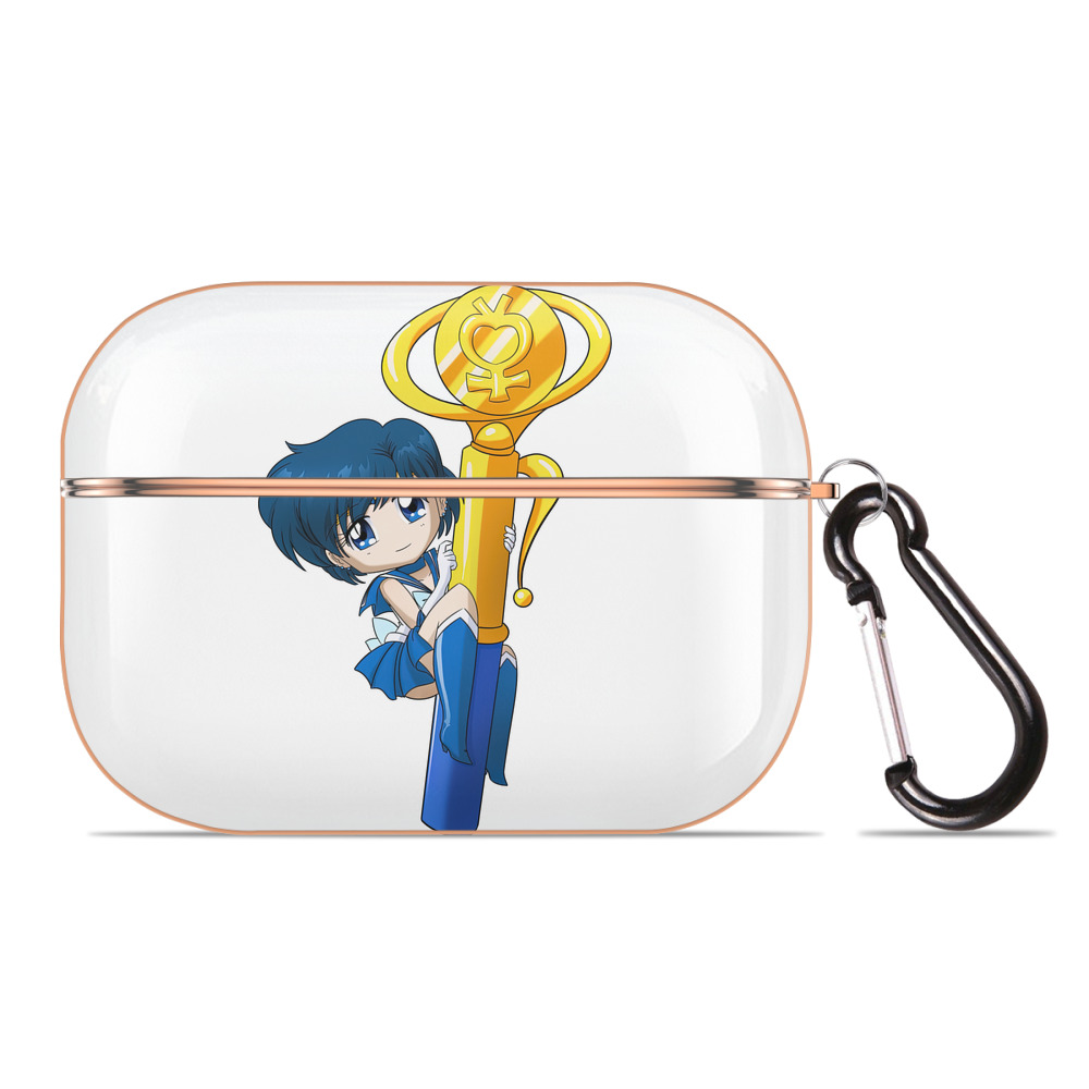 （画像用） 美少女戦士セーラームーン 水野 亜美 みずの あみ Sailor Moon Mizuno Ami 【AirPods Pro用】ハードシェル保護ケース｜耐衝撃・防指紋・カラビナ付き商品仕様
