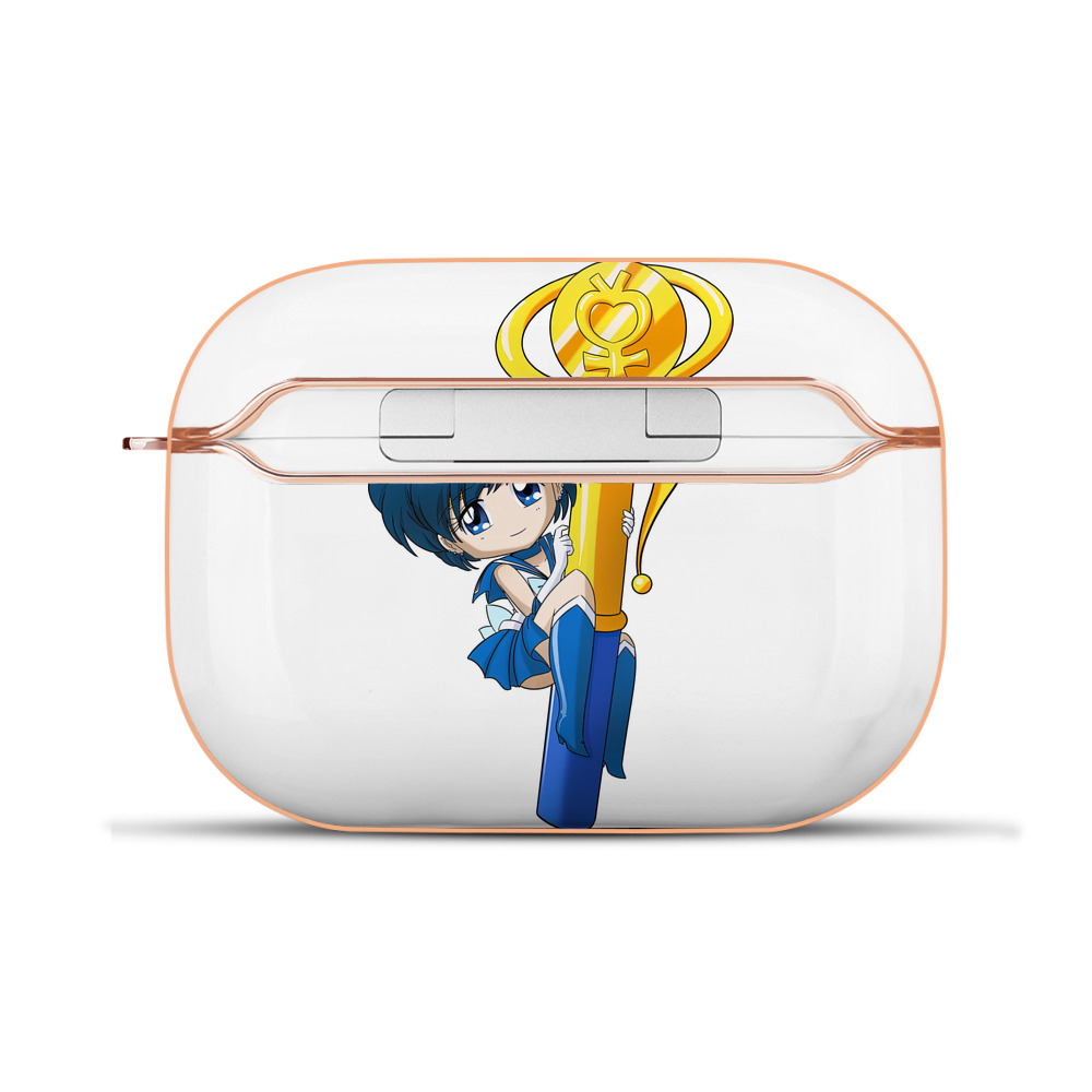 （画像用） 美少女戦士セーラームーン 水野 亜美 みずの あみ Sailor Moon Mizuno Ami 【AirPods Pro用】ハードシェル保護ケース｜耐衝撃・防指紋・カラビナ付き商品仕様