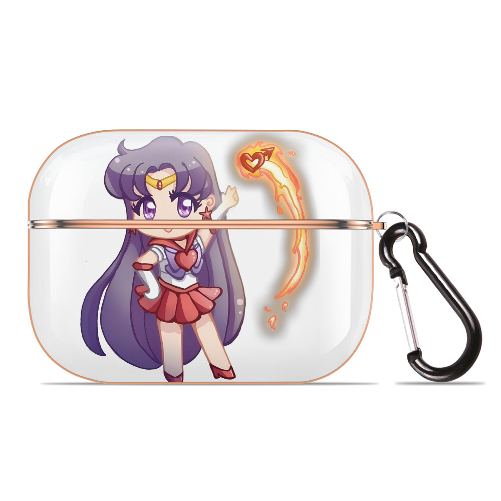 （画像用） 美少女戦士セーラームーン 火野レイ ひの レイ Sailor Moon Hino Rei （セーラーマーズ,Sailor Mars） 【AirPods Pro用】ハードシェル保護ケース｜耐衝撃・防指紋・カラビナ付き商品仕様