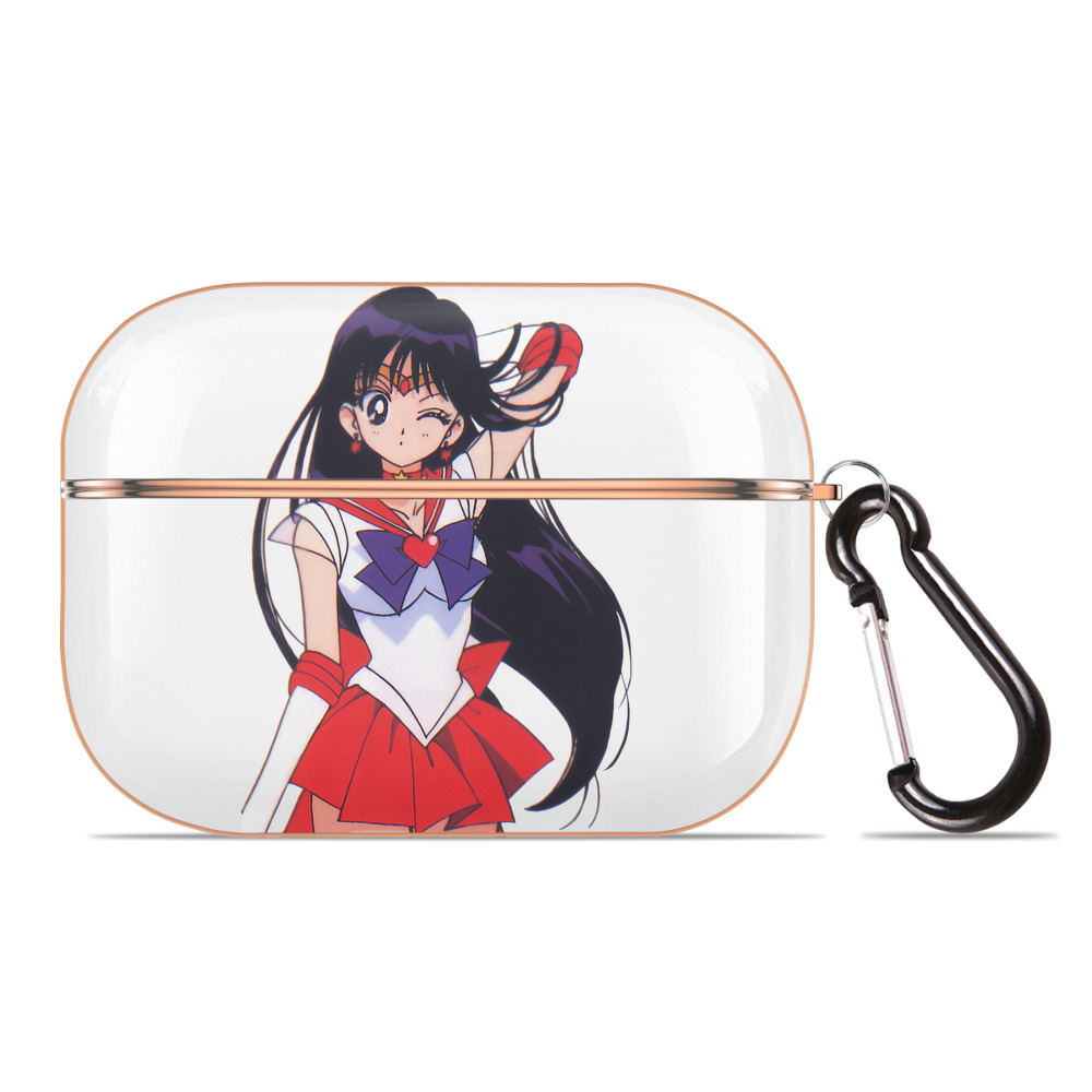 （画像用） 美少女戦士セーラームーン 火野レイ ひの レイ Sailor Moon Hino Rei （セーラーマーズ,Sailor Mars） 【AirPods Pro用】ハードシェル保護ケース｜耐衝撃・防指紋・カラビナ付き商品仕様