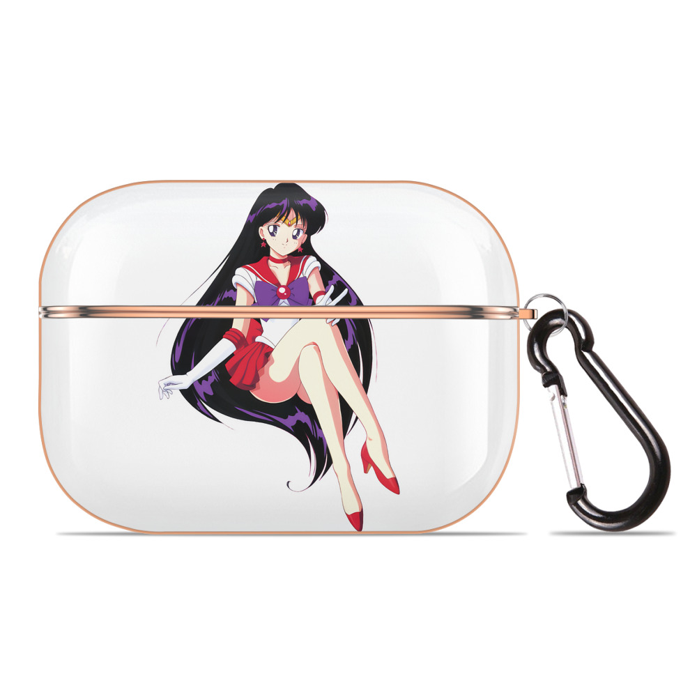 （画像用） 美少女戦士セーラームーン 火野レイ ひの レイ Sailor Moon Hino Rei （セーラーマーズ,Sailor Mars） 【AirPods Pro用】ハードシェル保護ケース｜耐衝撃・防指紋・カラビナ付き商品仕様