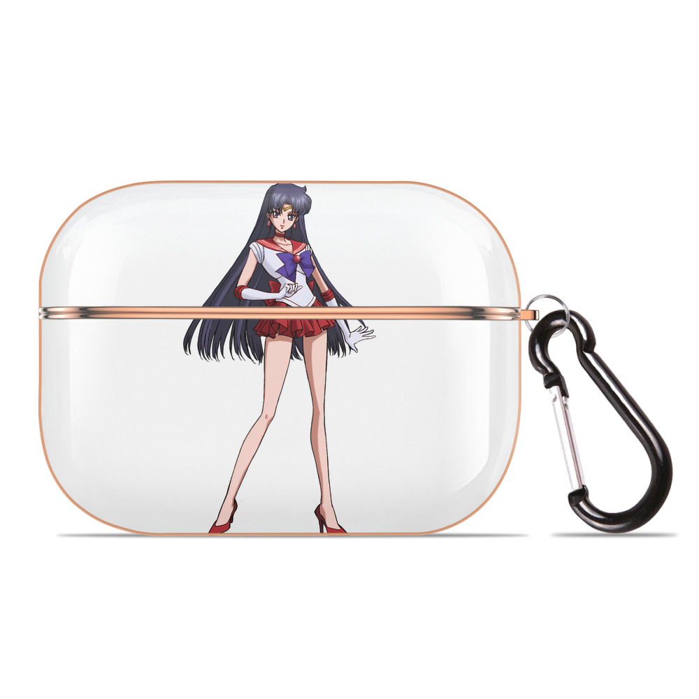 （画像用） 美少女戦士セーラームーン 火野レイ ひの レイ Sailor Moon Hino Rei （セーラーマーズ,Sailor Mars） 【AirPods Pro用】ハードシェル保護ケース｜耐衝撃・防指紋・カラビナ付き商品仕様