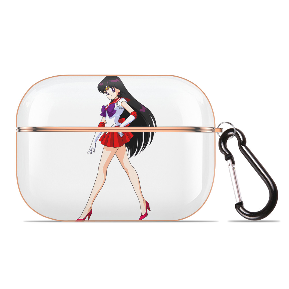 （画像用） 美少女戦士セーラームーン 火野レイ ひの レイ Sailor Moon Hino Rei （セーラーマーズ,Sailor Mars） 【AirPods Pro用】ハードシェル保護ケース｜耐衝撃・防指紋・カラビナ付き商品仕様