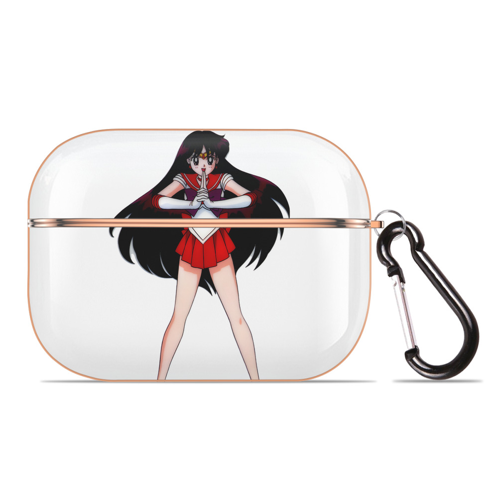 （画像用） 美少女戦士セーラームーン 火野レイ ひの レイ Sailor Moon Hino Rei （セーラーマーズ,Sailor Mars） 【AirPods Pro用】ハードシェル保護ケース｜耐衝撃・防指紋・カラビナ付き商品仕様