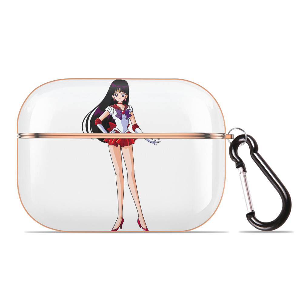（画像用） 美少女戦士セーラームーン 火野レイ ひの レイ Sailor Moon Hino Rei （セーラーマーズ,Sailor Mars） 【AirPods Pro用】ハードシェル保護ケース｜耐衝撃・防指紋・カラビナ付き商品仕様