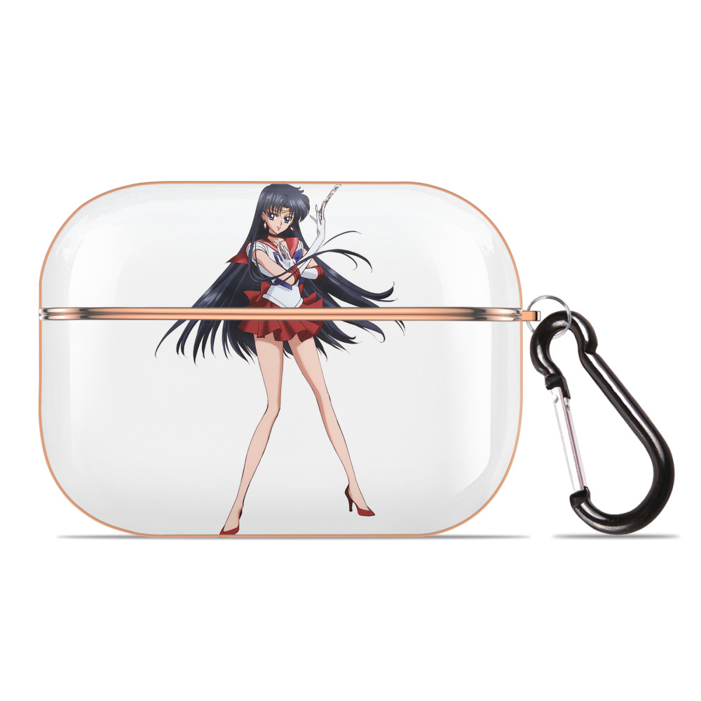 （画像用） 美少女戦士セーラームーン 火野レイ ひの レイ Sailor Moon Hino Rei （セーラーマーズ,Sailor Mars） 【AirPods Pro用】ハードシェル保護ケース｜耐衝撃・防指紋・カラビナ付き商品仕様