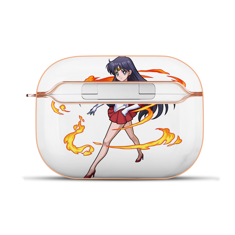 （画像用） 美少女戦士セーラームーン 火野レイ ひの レイ Sailor Moon Hino Rei （セーラーマーズ,Sailor Mars） 【AirPods Pro用】ハードシェル保護ケース｜耐衝撃・防指紋・カラビナ付き商品仕様