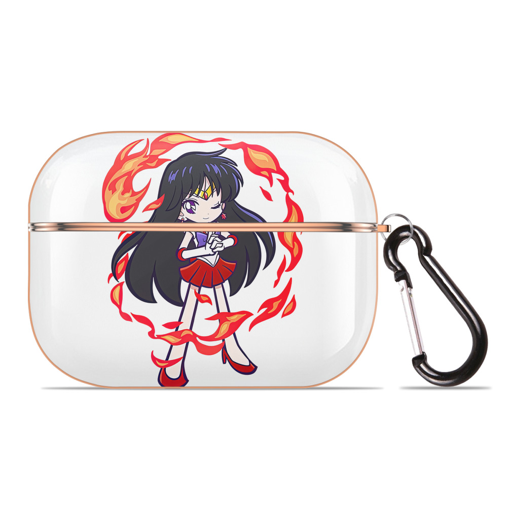 （画像用） 美少女戦士セーラームーン 火野レイ ひの レイ Sailor Moon Hino Rei （セーラーマーズ,Sailor Mars） 【AirPods Pro用】ハードシェル保護ケース｜耐衝撃・防指紋・カラビナ付き商品仕様