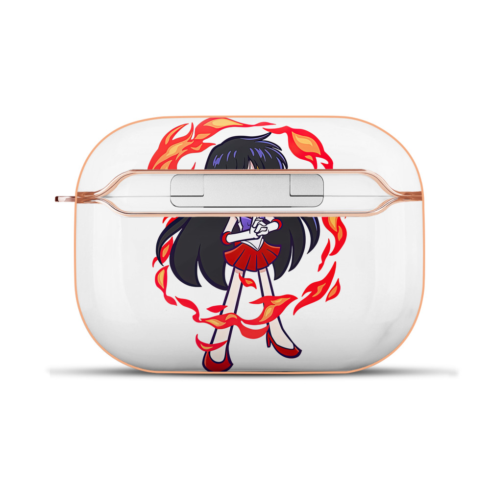 （画像用） 美少女戦士セーラームーン 火野レイ ひの レイ Sailor Moon Hino Rei （セーラーマーズ,Sailor Mars） 【AirPods Pro用】ハードシェル保護ケース｜耐衝撃・防指紋・カラビナ付き商品仕様