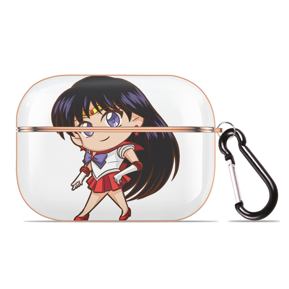 （画像用） 美少女戦士セーラームーン 火野レイ ひの レイ Sailor Moon Hino Rei （セーラーマーズ,Sailor Mars） 【AirPods Pro用】ハードシェル保護ケース｜耐衝撃・防指紋・カラビナ付き商品仕様