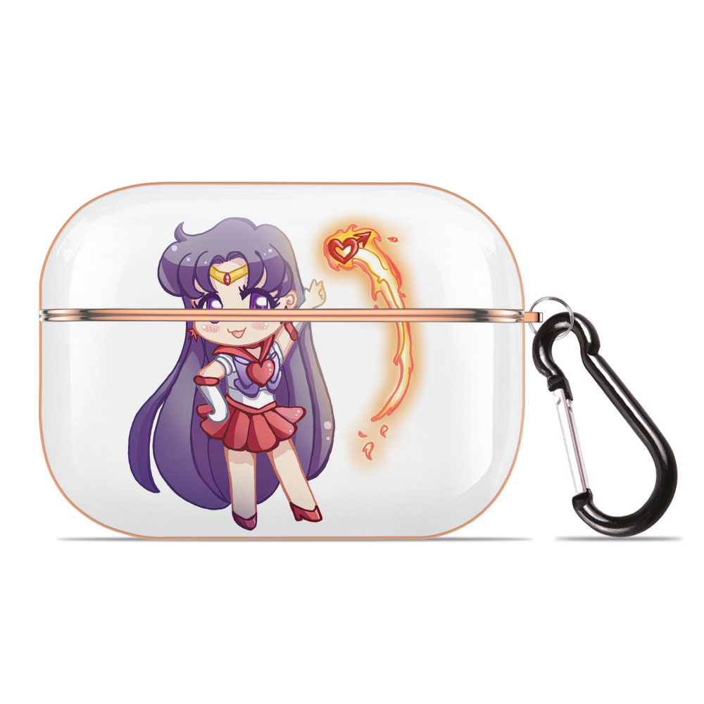 （画像用） 美少女戦士セーラームーン 火野レイ ひの レイ Sailor Moon Hino Rei （セーラーマーズ,Sailor Mars） 【AirPods Pro用】ハードシェル保護ケース｜耐衝撃・防指紋・カラビナ付き商品仕様