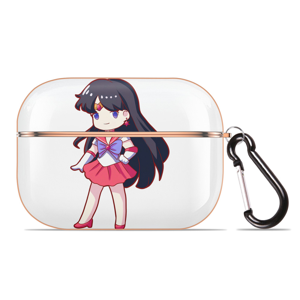 （画像用） 美少女戦士セーラームーン 火野レイ ひの レイ Sailor Moon Hino Rei （セーラーマーズ,Sailor Mars） 【AirPods Pro用】ハードシェル保護ケース｜耐衝撃・防指紋・カラビナ付き商品仕様