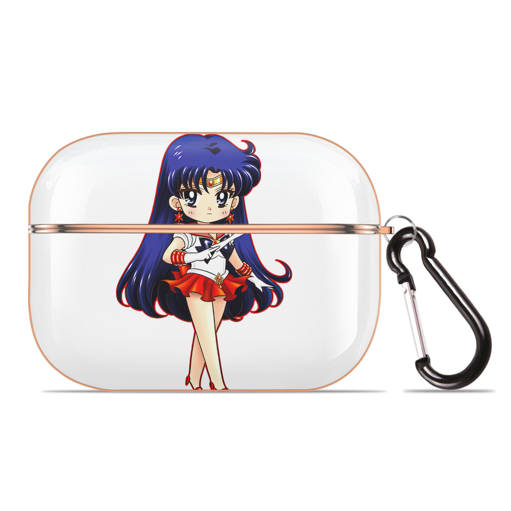 （画像用） 美少女戦士セーラームーン 火野レイ ひの レイ Sailor Moon Hino Rei （セーラーマーズ,Sailor Mars） 【AirPods Pro用】ハードシェル保護ケース｜耐衝撃・防指紋・カラビナ付き商品仕様