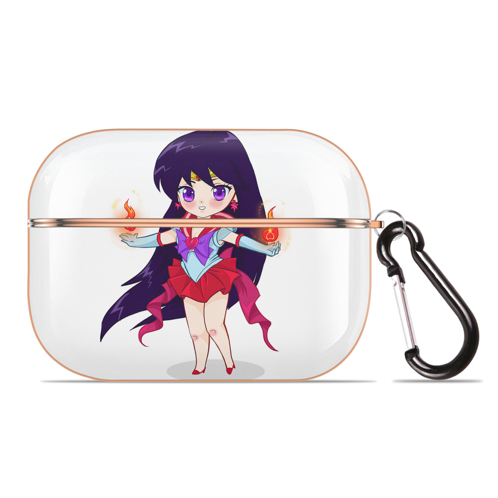 （画像用） 美少女戦士セーラームーン 火野レイ ひの レイ Sailor Moon Hino Rei （セーラーマーズ,Sailor Mars） 【AirPods Pro用】ハードシェル保護ケース｜耐衝撃・防指紋・カラビナ付き商品仕様