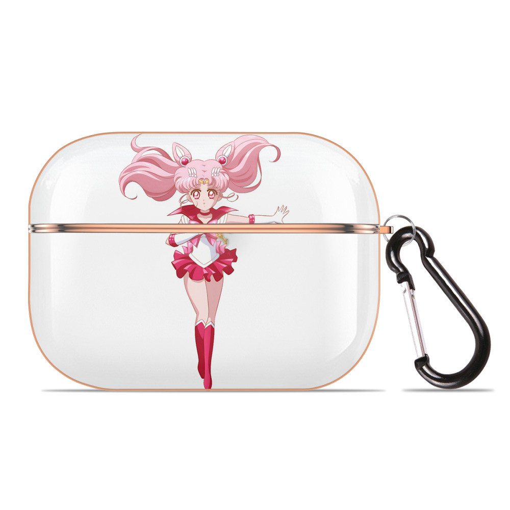 （画像用） 美少女戦士セーラームーン ちびうさ Sailor Moon Chibiusa Tsukino Usagi Small Lady Serenity 【AirPods Pro用】ハードシェル保護ケース｜耐衝撃・防指紋・カラビナ付き商品仕様