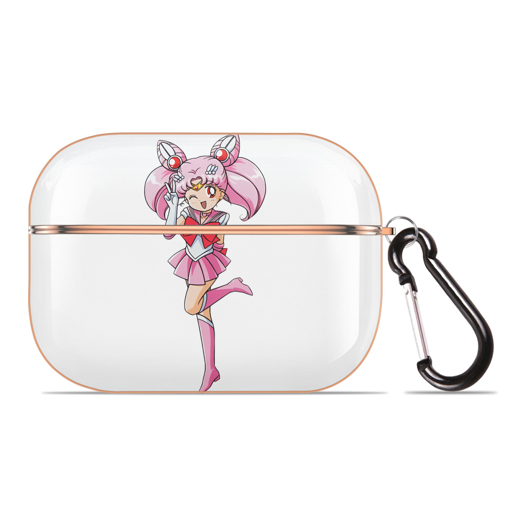 （画像用） 美少女戦士セーラームーン ちびうさ Sailor Moon Chibiusa Tsukino Usagi Small Lady Serenity 【AirPods Pro用】ハードシェル保護ケース｜耐衝撃・防指紋・カラビナ付き商品仕様