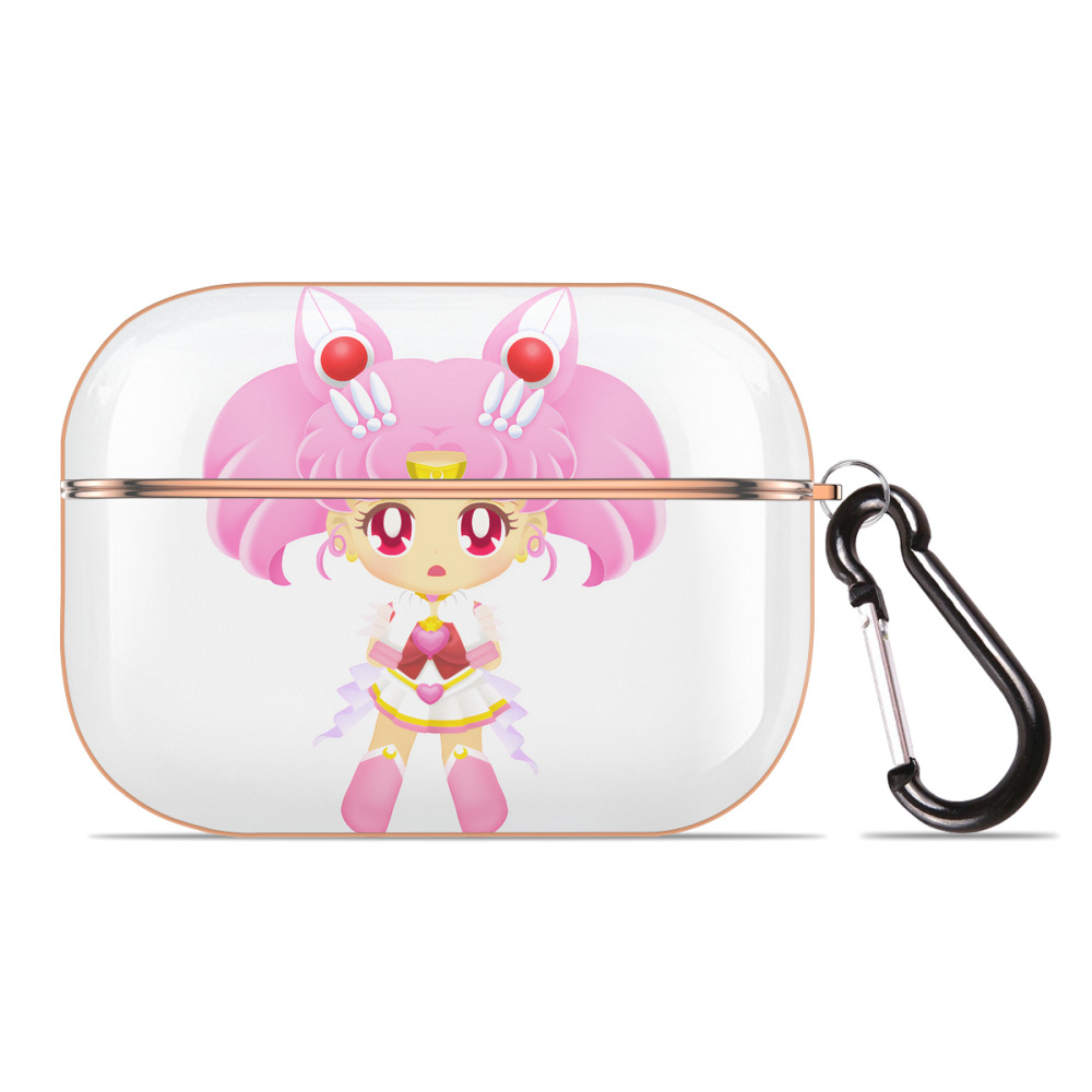 （画像用） 美少女戦士セーラームーン ちびうさ Sailor Moon Chibiusa Tsukino Usagi Small Lady Serenity 【AirPods Pro用】ハードシェル保護ケース｜耐衝撃・防指紋・カラビナ付き商品仕様