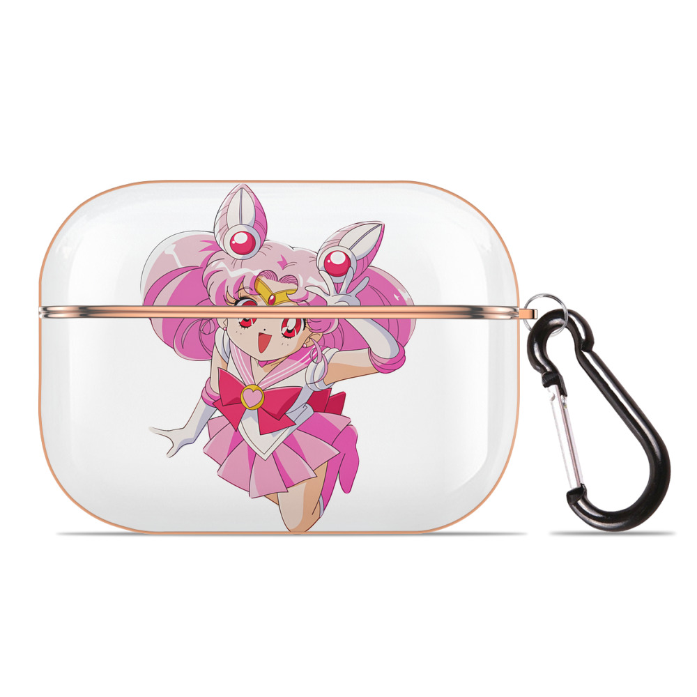 （画像用） 美少女戦士セーラームーン ちびうさ Sailor Moon Chibiusa Tsukino Usagi Small Lady Serenity 【AirPods Pro用】ハードシェル保護ケース｜耐衝撃・防指紋・カラビナ付き商品仕様