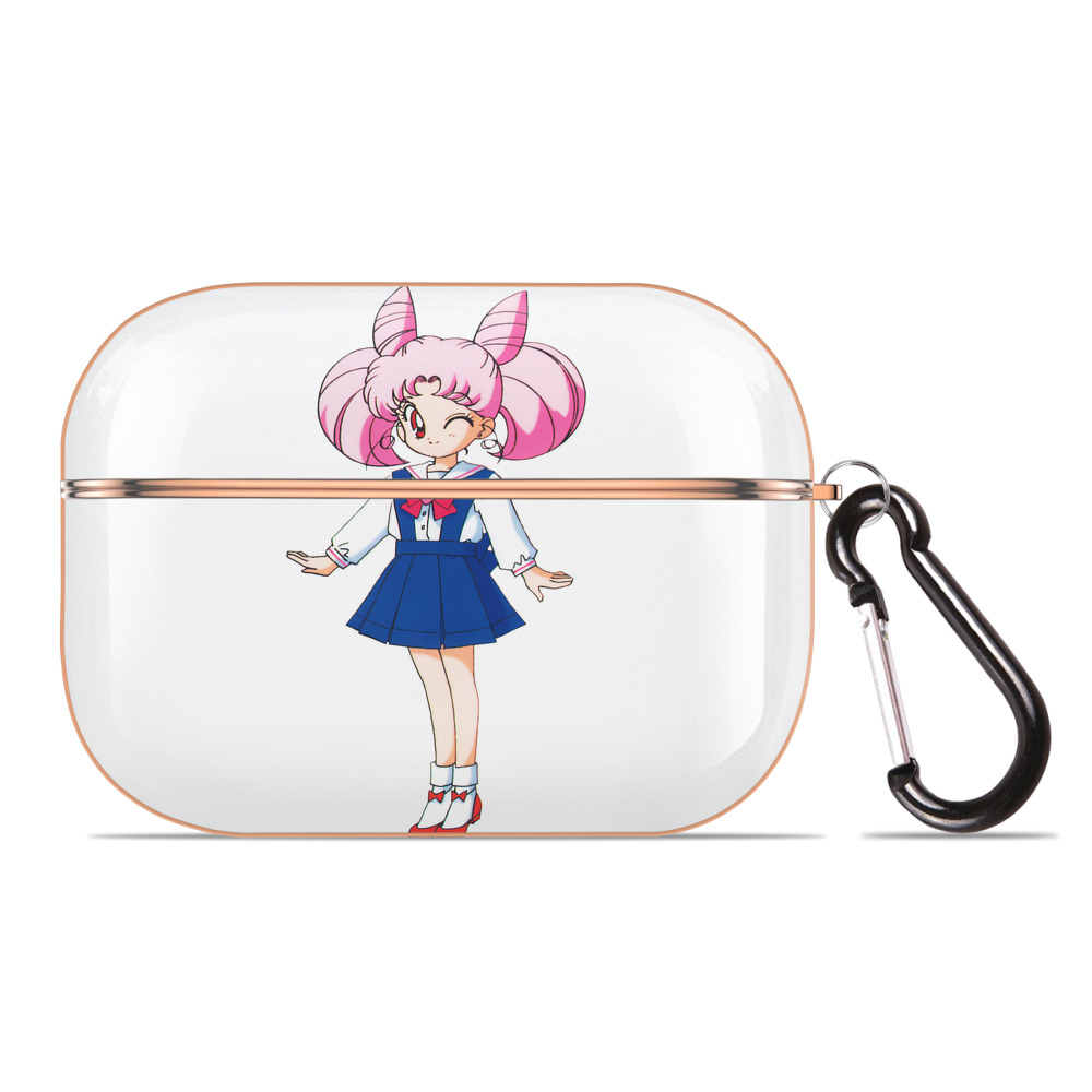 （画像用） 美少女戦士セーラームーン ちびうさ Sailor Moon Chibiusa Tsukino Usagi Small Lady Serenity 【AirPods Pro用】ハードシェル保護ケース｜耐衝撃・防指紋・カラビナ付き商品仕様