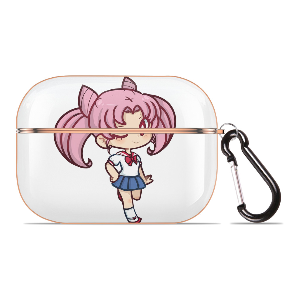 （画像用） 美少女戦士セーラームーン ちびうさ Sailor Moon Chibiusa Tsukino Usagi Small Lady Serenity 【AirPods Pro用】ハードシェル保護ケース｜耐衝撃・防指紋・カラビナ付き商品仕様