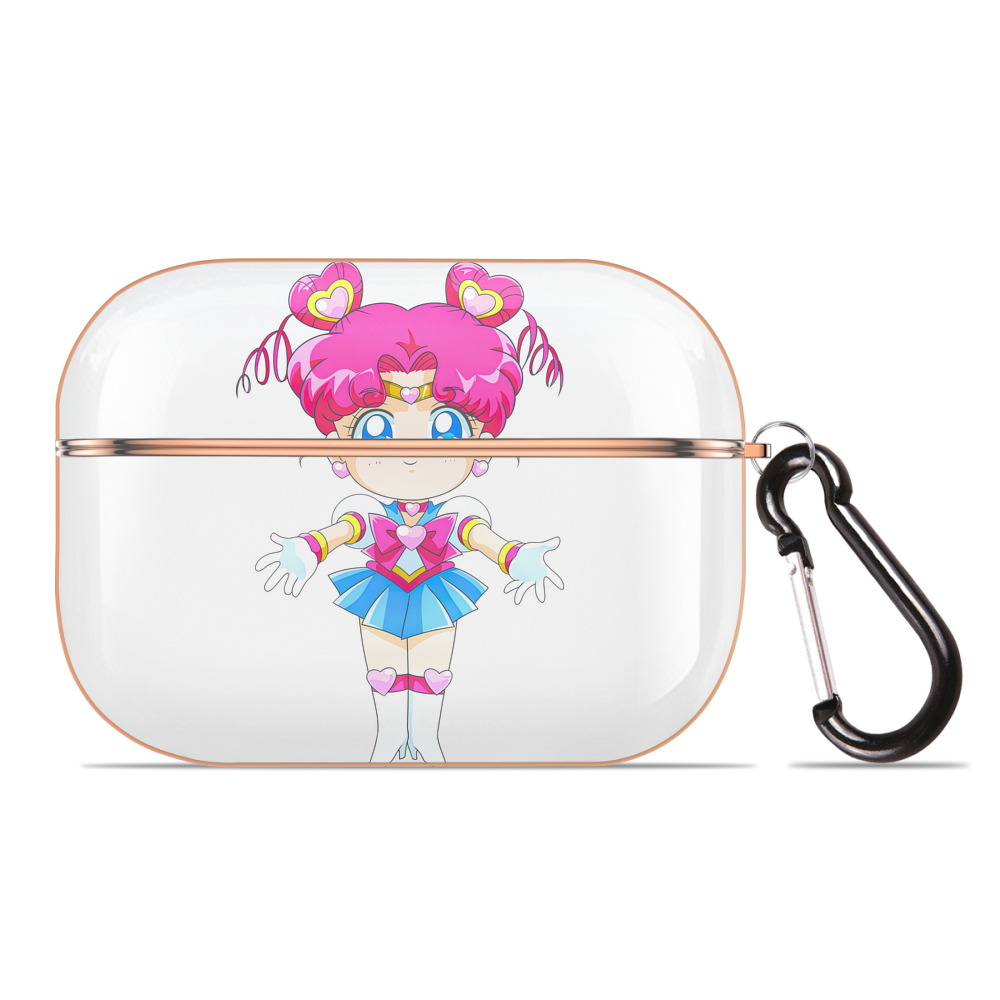 （画像用） 美少女戦士セーラームーン ちびうさ Sailor Moon Chibiusa Tsukino Usagi Small Lady Serenity 【AirPods Pro用】ハードシェル保護ケース｜耐衝撃・防指紋・カラビナ付き商品仕様