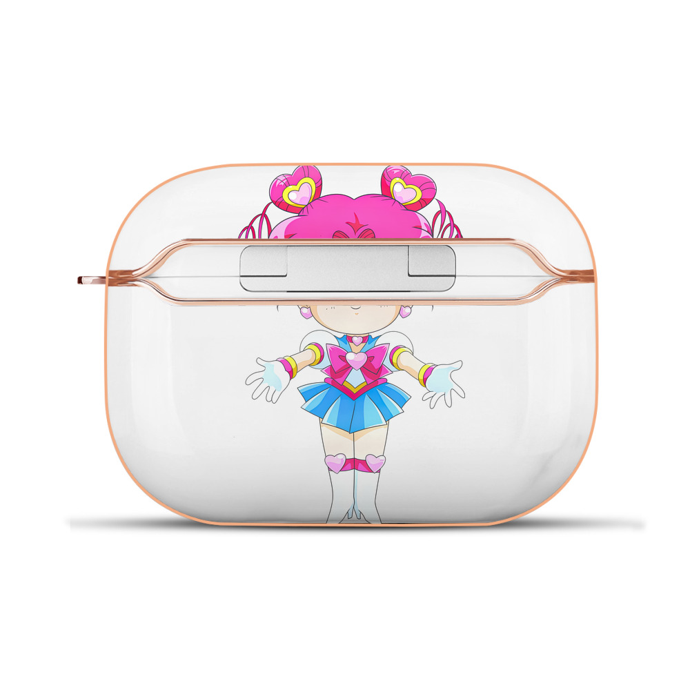 （画像用） 美少女戦士セーラームーン ちびうさ Sailor Moon Chibiusa Tsukino Usagi Small Lady Serenity 【AirPods Pro用】ハードシェル保護ケース｜耐衝撃・防指紋・カラビナ付き商品仕様