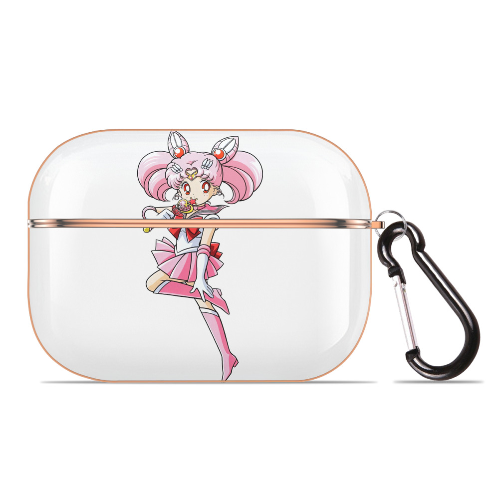 （画像用） 美少女戦士セーラームーン ちびうさ Sailor Moon Chibiusa Tsukino Usagi Small Lady Serenity 【AirPods Pro用】ハードシェル保護ケース｜耐衝撃・防指紋・カラビナ付き商品仕様