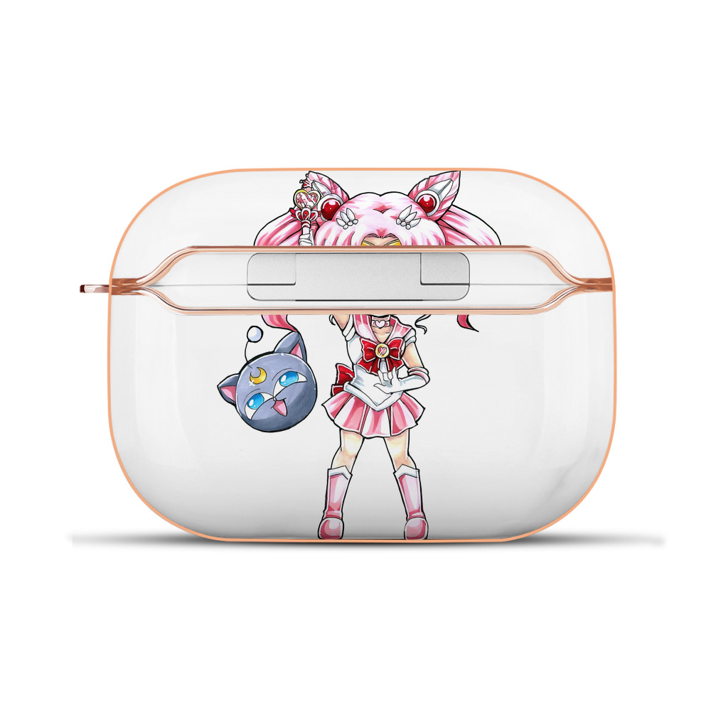 （画像用） 美少女戦士セーラームーン ちびうさ Sailor Moon Chibiusa Tsukino Usagi Small Lady Serenity 【AirPods Pro用】ハードシェル保護ケース｜耐衝撃・防指紋・カラビナ付き商品仕様