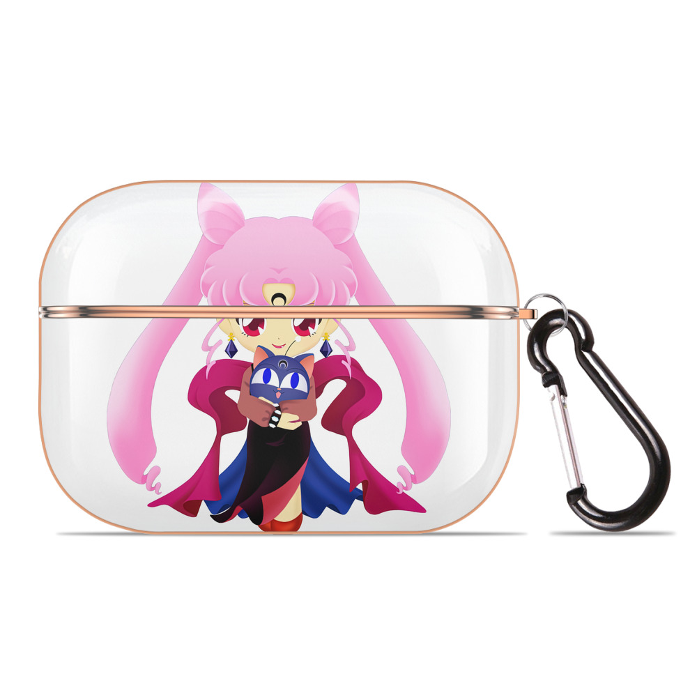 （画像用） 美少女戦士セーラームーン ちびうさ Sailor Moon Chibiusa Tsukino Usagi Small Lady Serenity 【AirPods Pro用】ハードシェル保護ケース｜耐衝撃・防指紋・カラビナ付き商品仕様