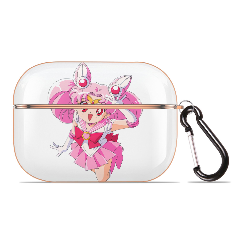 （画像用） 美少女戦士セーラームーン ちびうさ Sailor Moon Chibiusa Tsukino Usagi Small Lady Serenity 【AirPods Pro用】ハードシェル保護ケース｜耐衝撃・防指紋・カラビナ付き商品仕様