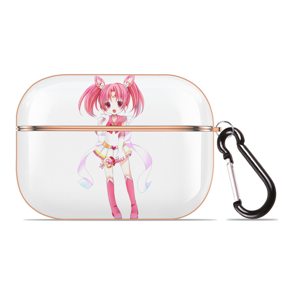 （画像用） 美少女戦士セーラームーン ちびうさ Sailor Moon Chibiusa Tsukino Usagi Small Lady Serenity 【AirPods Pro用】ハードシェル保護ケース｜耐衝撃・防指紋・カラビナ付き商品仕様