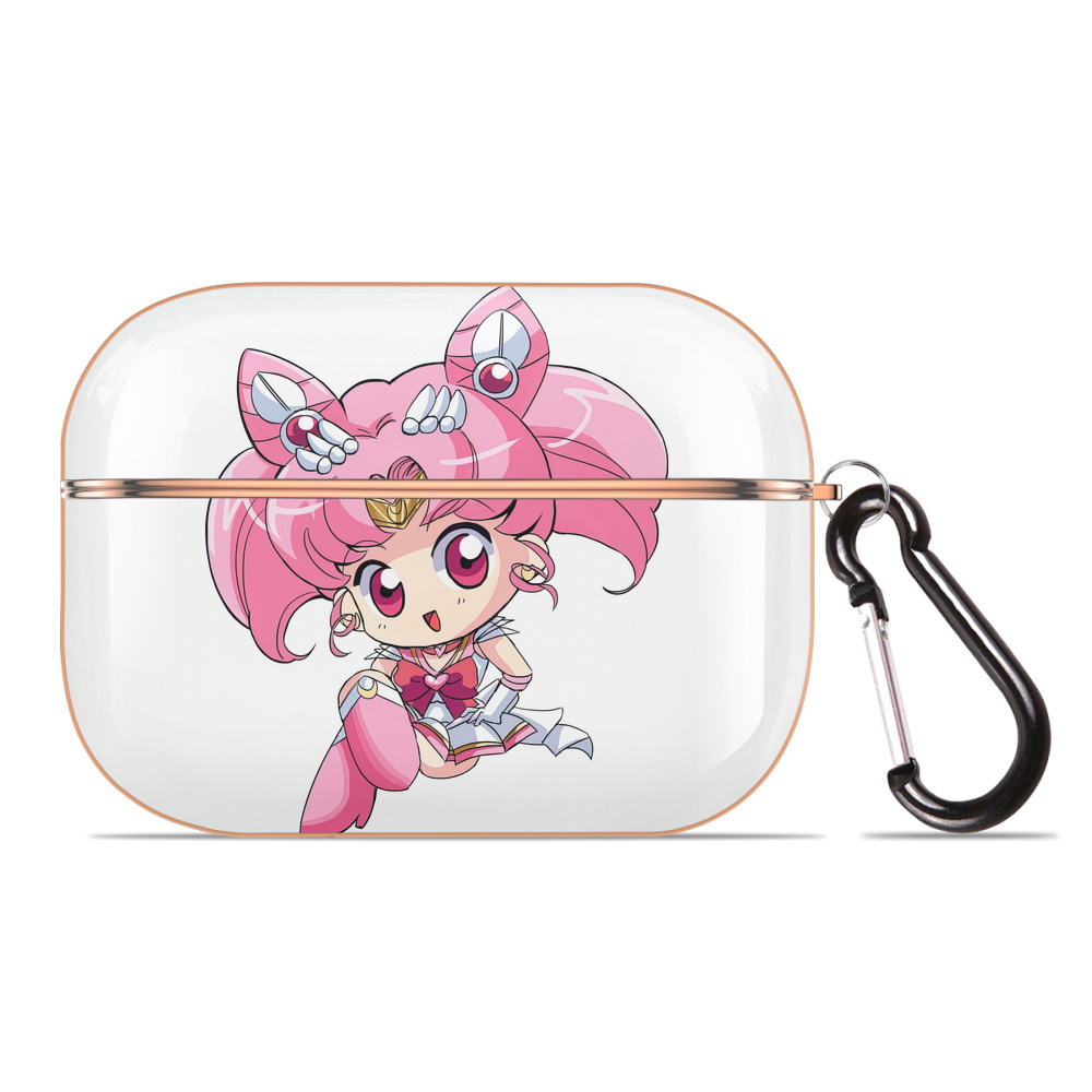 （画像用） 美少女戦士セーラームーン ちびうさ Sailor Moon Chibiusa Tsukino Usagi Small Lady Serenity 【AirPods Pro用】ハードシェル保護ケース｜耐衝撃・防指紋・カラビナ付き商品仕様